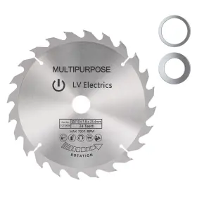 Tct10008 Xcan Tct Circular Saw Blade 8-1/4 Inch Carbide Tipped Metal Cutting Disc 24t 1 Arbor