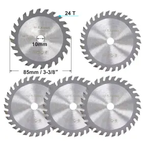 Wx01285102401 Xcan 5pcs Tct Circular Saw Blade 3-3/8ftft Carbide Tipped Cutting Disc For Wood Plastic