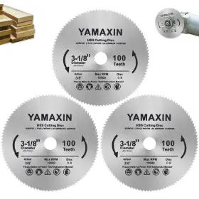 Yamaxin 726084662407 3-1/8 Inch Saw Blade 80mm Hss Circular 100teeth High Speed Steel Cutti