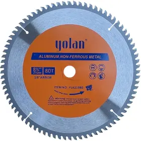 Yolan 705353996283 8-1/4-inch 80 Teeth Circular Saw Blade With 5/8-inch Diamond Knockout Arbo
