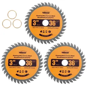 Yullsorom 712417967622 3-inch Tct Circular Saw Blade 36t With 3/8-inch Arbor Fast Clean Wood Plastic