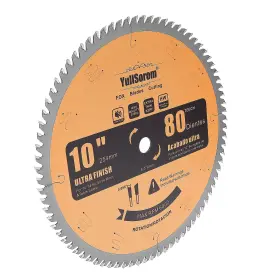 Yullsorom 735749952487 10 Inch Miter/table Saw Blade 80 Teeth Atb Tungsten Carbide Blades With 5/8
