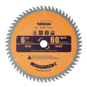 Yullsorom 735749952593 6-1/2 Inch Circular Saw Blade 60t Combo Pack With 5/8 Arbor Ultra Fine Finis