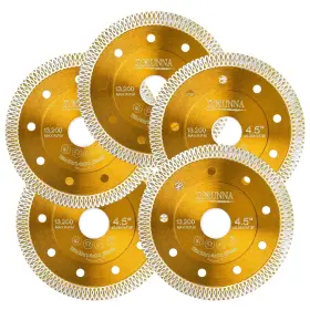 098-z Zorunna 5 Pack 4.5 Inch Thin Diamond Cutting Blades For Angle Grinder And Metal/ceramic Cuttin