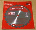 Craftsman Thailand CMAS21024 10" 24-TOOTH Carbide Miter/table Circular Saw Blade New. Price: $19.99.