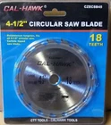 4-1/2" 18 Tooth Carbide Tipped Wood Cutting Saw Blade 5/8" Bushing New. Price: $10.48.