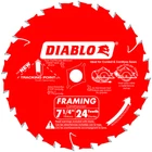 Diablo D0724X 7-1/4" Framing Blade, Tooth, Carbide Tipped, Carded New. Price: $31.28.