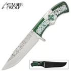 Celtic Legend Green Wood Pearl Bowie Knife Full Tang Fixed Blade 10 3/4" TW1264 New. Price: $25.99.