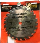 New! Black & Decker 77-737 Piranha 7-1/4" X 24 Tooth Carbide Circular Saw Blade. Price: $10.00.