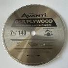 Avanti 7-1/4 In 140T Circular Saw Blade For Osb/plywood/plastics A07140A New. Price: $11.99.