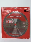 New - Craftsman 10" 254 Mm 40T Saw Blade CMAS21040. Price: $14.99.