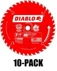 (10-PACK) Diablo D0740A 7-1/4" X Tooth Carbide Circular Saw Blade New. Price: $166.72.