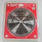 Milwaukee 48-40-4530 Endurance 8" 60T Aluminum Cutting Circular Saw Blade New. Price: $22.95.