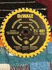 3 Pack Dewalt Carbide Saw Blade 7 1/4 Inch 40T Cross Cutting/ New. Price: $29.99.