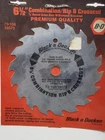 Black & Decker 6-1/2" Combo Rip Crosscut 18 Tooth Circular Saw Blade 73-106 Open. Price: $12.95.