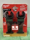 Milwaukee 49-25-1100 1-3/8" High Carbon Steel Universal Fit Wood Cutting 10PK New. Price: $39.00.