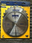 Irwin 1826247 Carbide Circular Saw Blade 10"X24T & 10"X60T (2 Pack) 5/8" Arbor New. Price: $39.99.