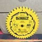 Dewalt DWA271440 7-1/4 In 40T Carbide Table Saw Blade For Wood New. Price: $28.99.