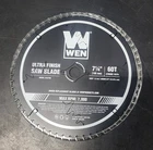 Wen BL0760 7.25-INCH 60-TOOTH Carbide-tipped Professional Ultra Fine-finish Open. Price: $10.00.