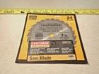 Craftsman Pro 7" 24 Tooth Fast Rip / Cross Cut Saw Blade Carbide C300-932270 New. Price: $35.99.