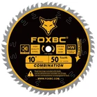 Foxbc 10 Combination Saw Blade, 50-TOOTH, Wood Cutting, 5/8-INCH Arbor New. Price: $44.07.