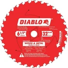 (qty 1) Diablo Wood & Metal 6-1/2" 32-TEETH Saw Blade D0632GPA New. Price: $30.96.