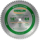 Oshlun SBW-160064 16-INCH Tooth Atb General Purpose Saw Blade 1-INCH Arbor New. Price: $178.72.