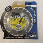 Oldham Carbide 5-1/2" 18 Tooth Saw Blade For Ryobi Arbor New. Price: $9.99.