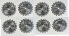 EIGHT(8) Circular Saw Blade 7-1/4" 18 Long Life Carbide Teeth Nicholson Quik-cut Open. Price: $19.95.