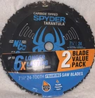 Spyder Tarantula (2) Pack 7 1/4 In Carbide Steel Circular Saw Blade 24T, Atb New. Price: $21.10.