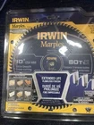 New Irwin 1807370 Marples 10" X Tpi Ultra Smooth Carbide Circular Saw Blade. Price: $45.00.