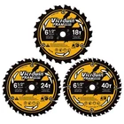 Vierdwin 6-1/2" Circular Saw Blades (18T/24T/40T Set) 5/8" Arbor ... Fast Ship New. Price: $30.99.