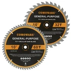 Comoware Inch Miter Saws Blade, Atb Circular 10" 32T&60T, Black New. Price: $50.29.