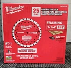 (25PK) Milwaukee 48-40-2740 Thick Kerf Framing Circular Saw Blade 24T 7-1/4" New. Price: $224.99.