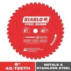 Diablo D0842CF Tooth Steel Demon Cermet Ii Saw Blade Dia. In. New. Price: $46.99.