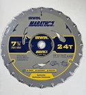 Irwin Marathon #24030 Framing/ripping 7 1/4" 24T Circular Saw Blades (2 Pack) New. Price: $11.95.