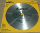 Dewalt 7-1/4 Inch Plywood Plastic Laminates Arbor 0.625 150 Teeth Saw Blade New. Price: $10.00.