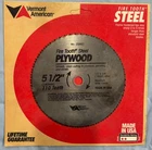 Vermont American "fire Tooth" Plywood/paneling 5 1/2" 110 Teeth Steel Saw Blade New. Price: $16.99.