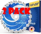 2 Pk Falkenwald 7-1/4" X 5/8" Circular Contruction Saw Blade For Hard/soft Wood New. Price: $29.99.