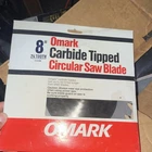 Omark 8 In 24-TOOTH Carbide Tipped Circular Saw Blade For Wood, Mpn 11136 New. Price: $10.00.
