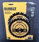 Dewalt 6-1/2 Inch 18T & 24T Framing Saw Blades, Pk. (DWA1612CMB) New. Price: $24.99.