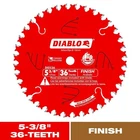 Freud D0536X Diablo 5-3/8 Inch Tooth Atb Finish Cordless Trim Saw Blade New. Price: $24.19.