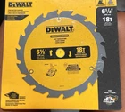 Dewalt DWA161218 6-1/2" 18-TOOTH Carbide Circular Saw Blade New. Price: $18.49.