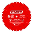 Diablo D1060X Fine Finish Saw Blade 10" 60T For Wood New. Price: $45.25.