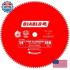 Diablo Saw Blade For Thin Aluminum Cutting - 14 Diameter 108 Tcg Teeth Arbor New. Price: $151.78.