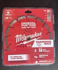Milwaukee 9" Diamond Max Gen Purpose Segmented Turbo Circular Blade New. Price: $29.99.