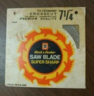 Vintage Unused Black & Decker 73-127 Crosscut Saw Blade 7.25" Super Sharp Open. Price: $6.00.