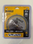 Dewalt DWAM71440 Steel Cutting Blade 1/4" 40T Titanium Carbide Composite Teeth New. Price: $30.00.