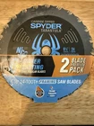 Spyder Framing 2-PACK 6-1/2 24-TOOTH Tungsten Carbide-tipped Circular Saw Blade New. Price: $14.99.