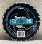 Makita Carbide-tipped Saw Blade 24T Dents Ultra-coated 7 1/4" New. Price: $19.99.